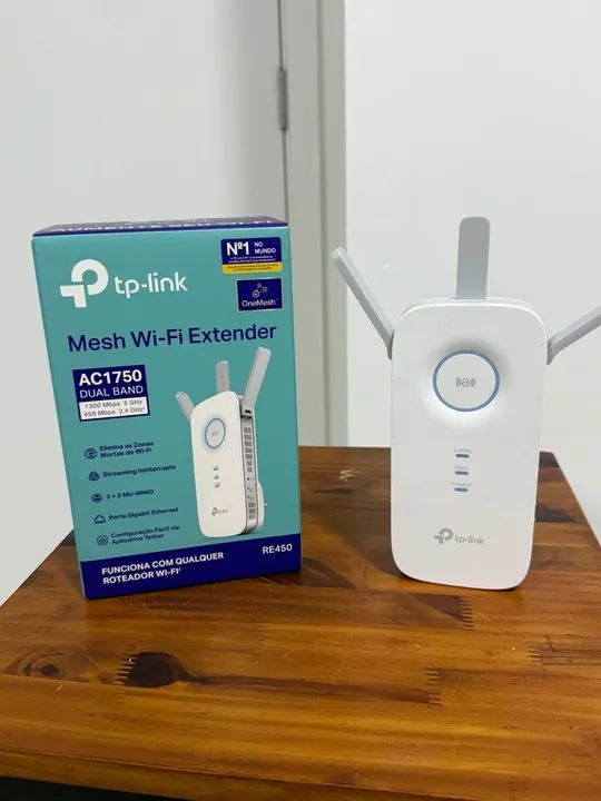 Repetidor De Sinal Tp Link Re450 1750mbps Wifi Ac Dual Band