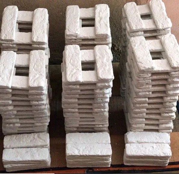 Tijolinhos Rústicos 3d modelo brick Branco (Gesso) - Foto 5