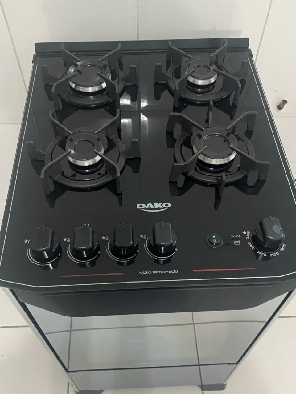 Fogão 4 bocas espelhado com tampa de vidro  - Foto 2