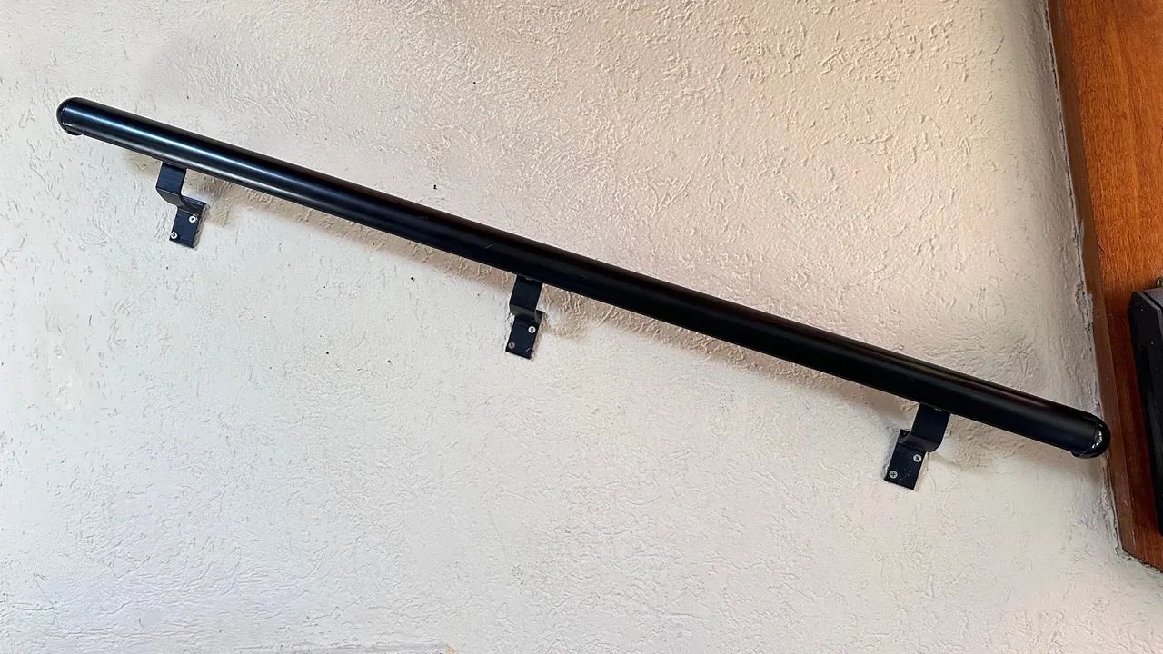 Corrimão em alumínio preto 