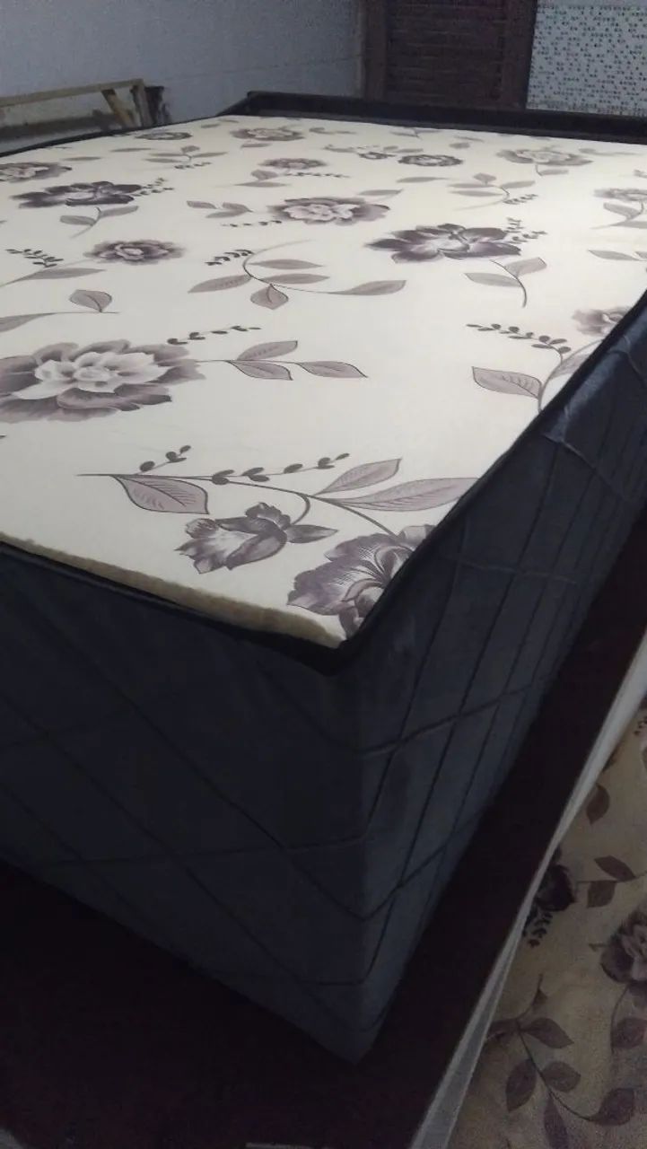Cama Box Casal nova com design floral valor 280 - Foto 2