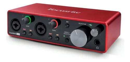 Placa de áudio Focusrite scarlett 2i2 3rd gen (estado de nova) - Foto 2