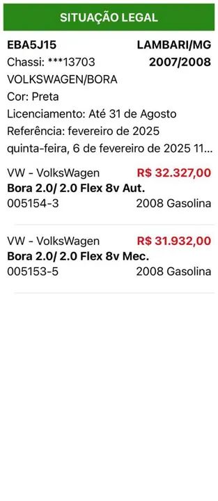 Volkswagen bora 2007/2008 completo