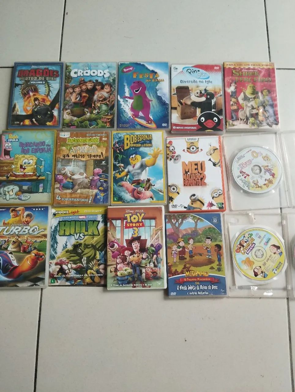 DVDs infantis em ótimo estado!