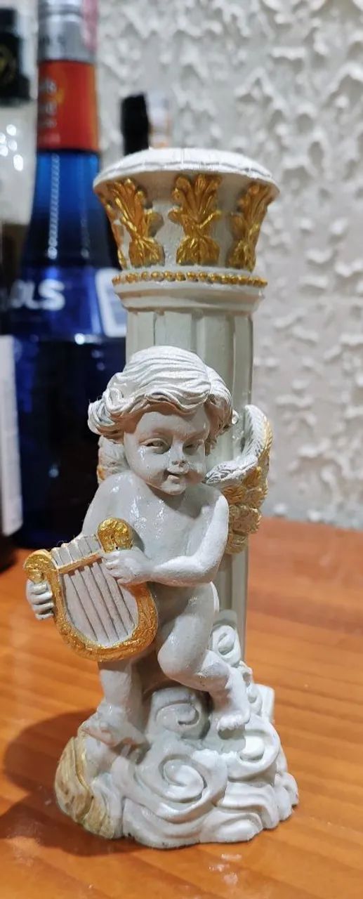 Castiçal Anjo em Resina - Foto 2