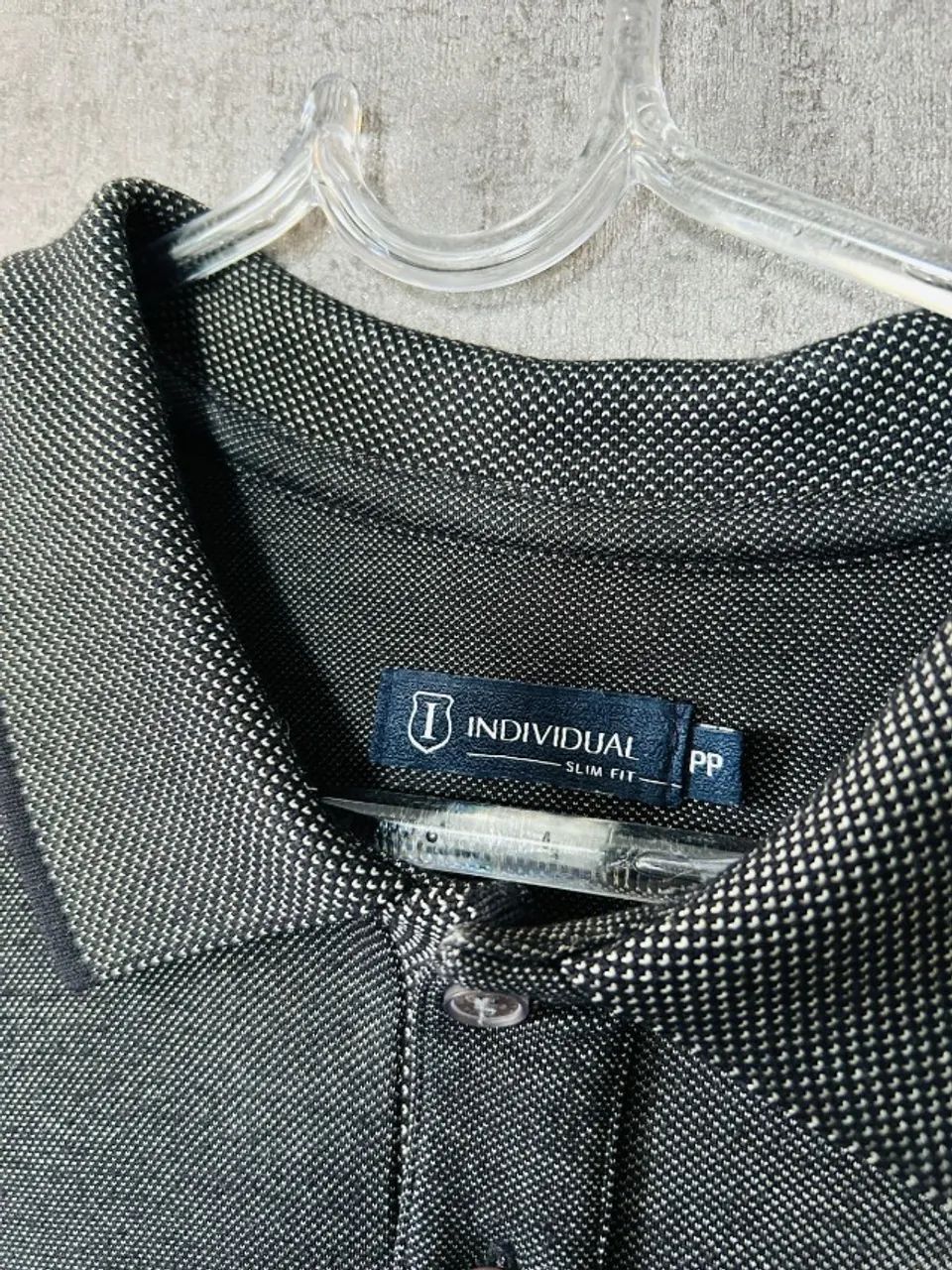 Camisa Polo Cinza Escuro - Foto 4