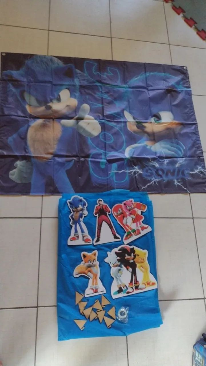 Kit Festa Sonic - Decoração Completa