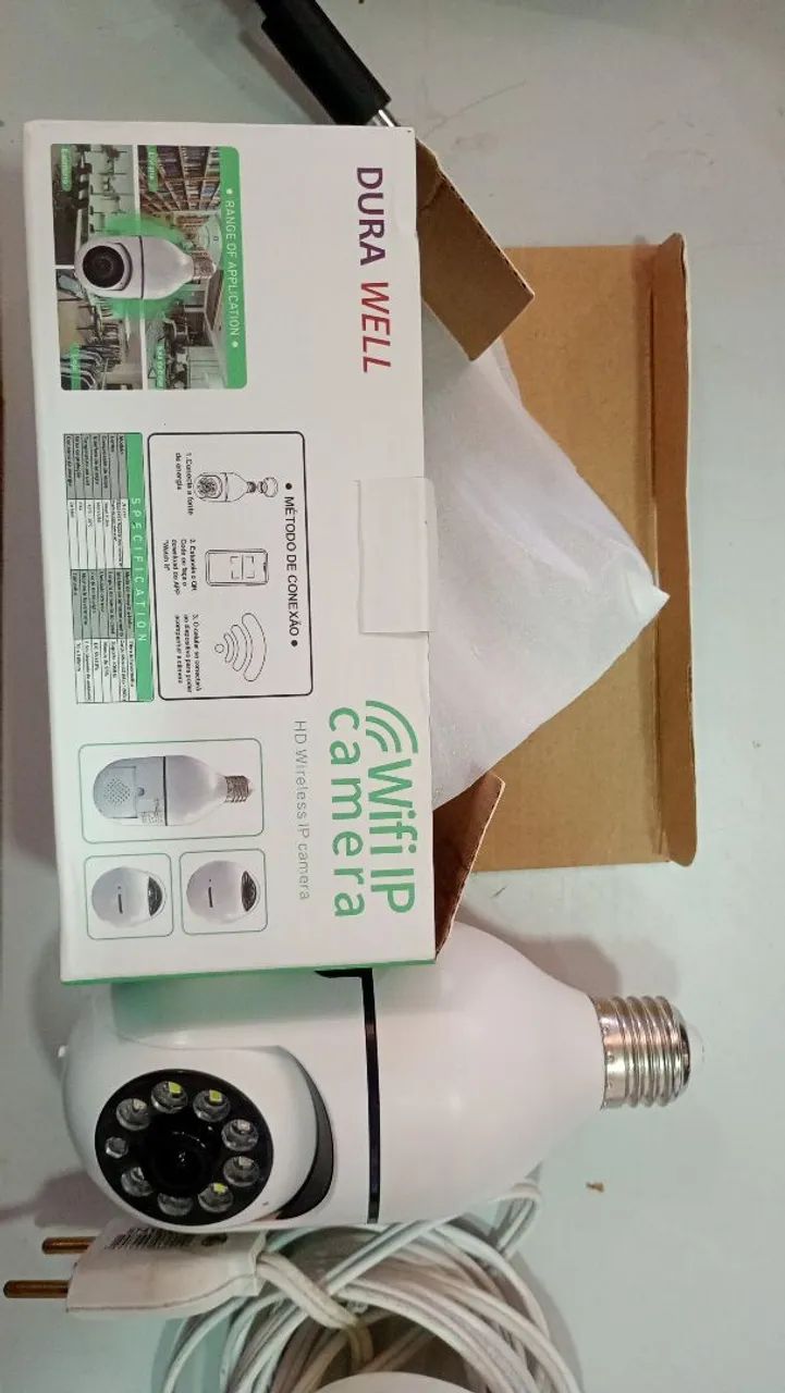 Câmera Wifi IP Bulb 1080P Full HD