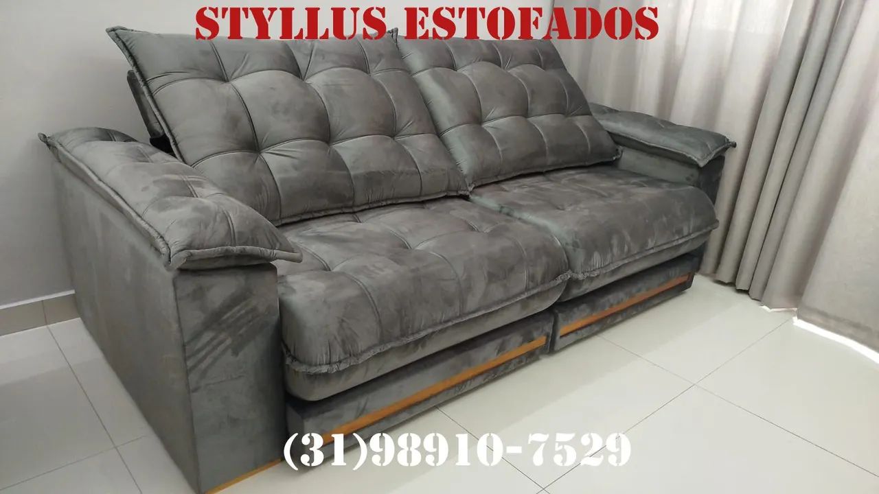 Sofá retratil FOFÃO MOLAS ENSACADAS 