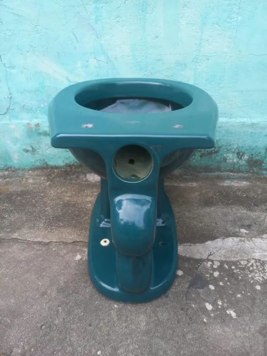 Vaso Sanitário Decoração Vintage Azul - Foto 2