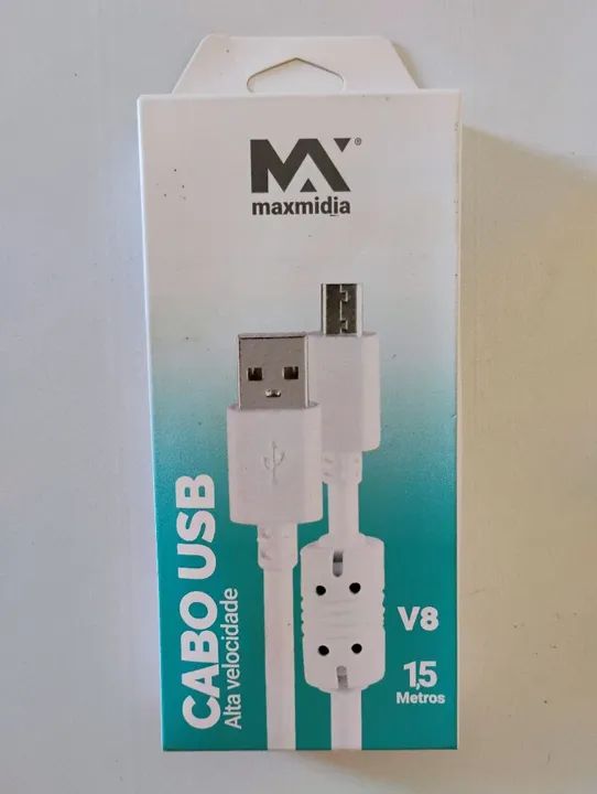 Cabo USB V8 com filtro 1.5mt - Foto 3