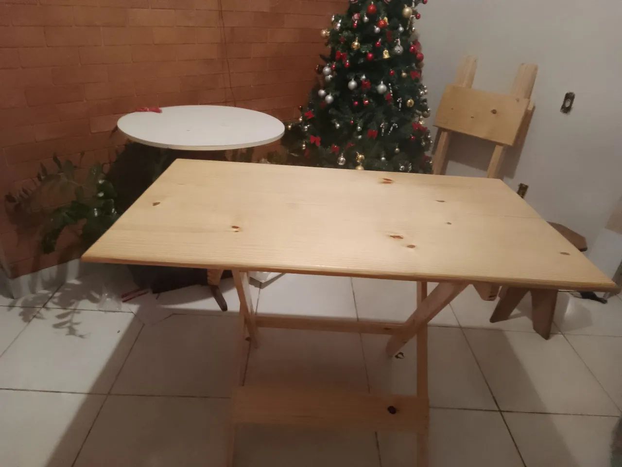 Mesa dobrável de madeira 100x70x,80 - Foto 2