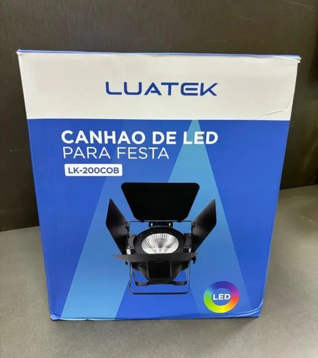 Luz De Palco Led Luatek Lk-200cob 200w Branco Quente/frio