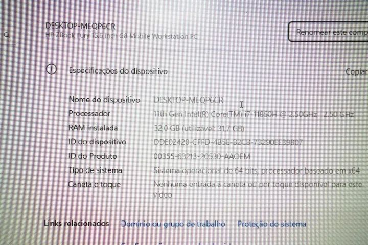 Notebook HP ZBook Fury G8 I7 11th, 32gb, 1tb - Nvidia T1200 - Foto 5