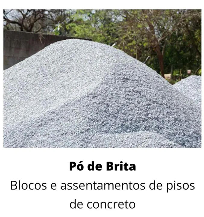 Pó de pedra branco 12. Para assentamentos de piso intertravado.