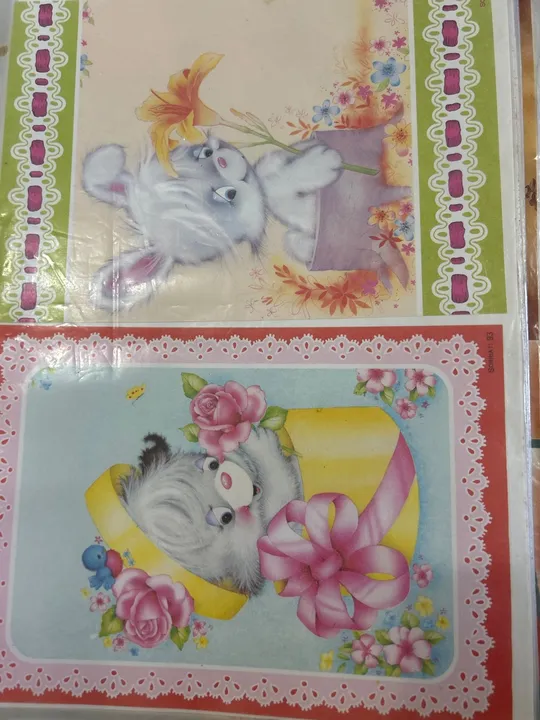 Lote papéis de carta antigos