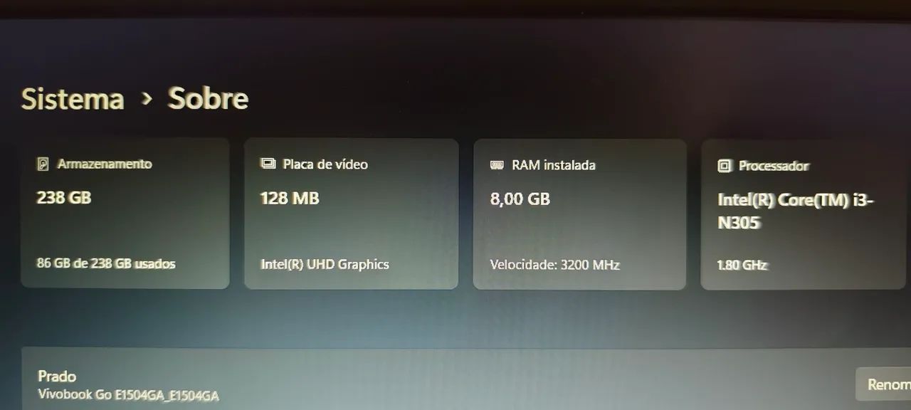 Asus Vivobook Notebook Décima Terceira geração  - Foto 2