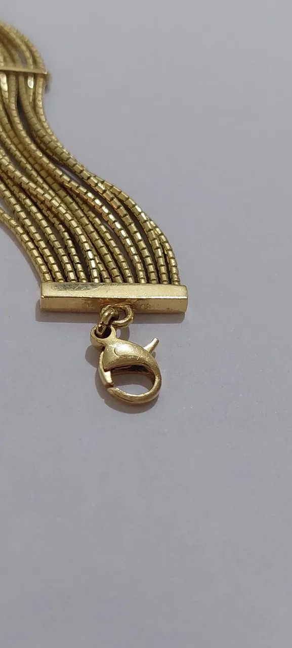 Pulseira em ouro hstern 12 linhas brilhantes  - Foto 4