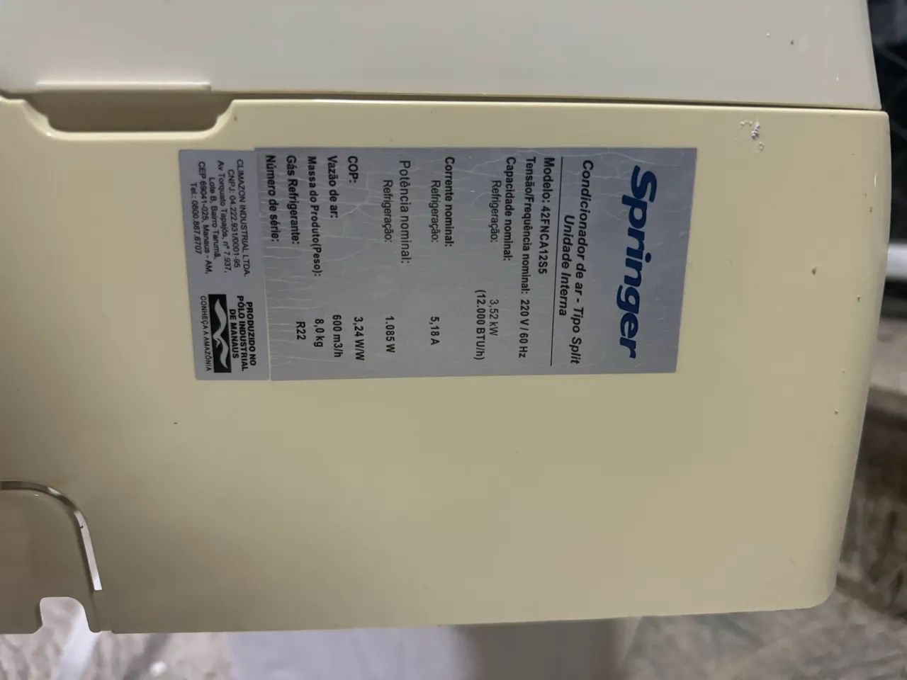 Ar condicionado springer 12.000BTUS - Foto 4