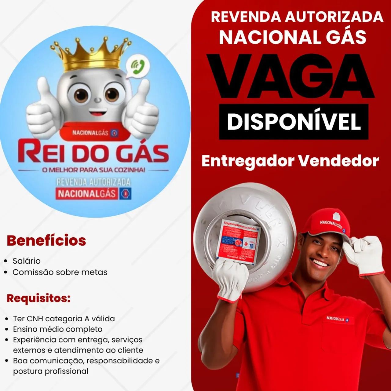 Estamos precisando de entregador vendedor