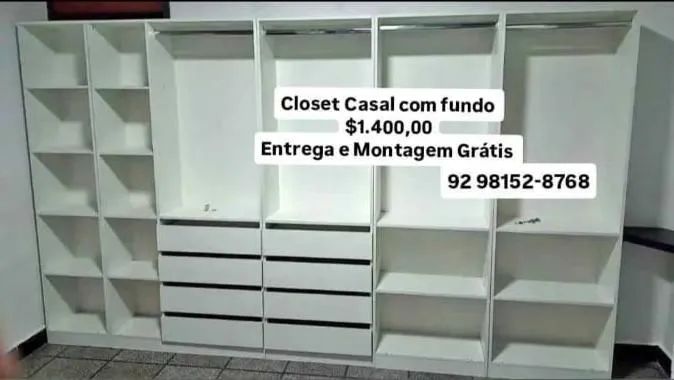 Closet Casal Grande Com Fundo 
