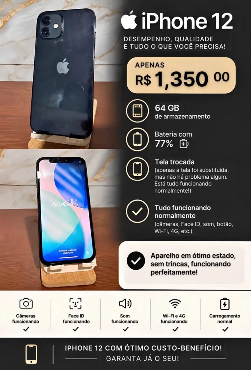 iPhone 12 (Perfeito estado) 