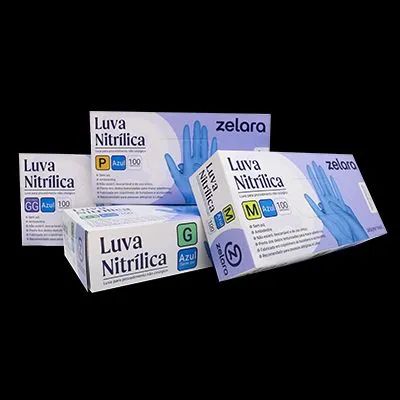 Luva descartáveis Nitrilica