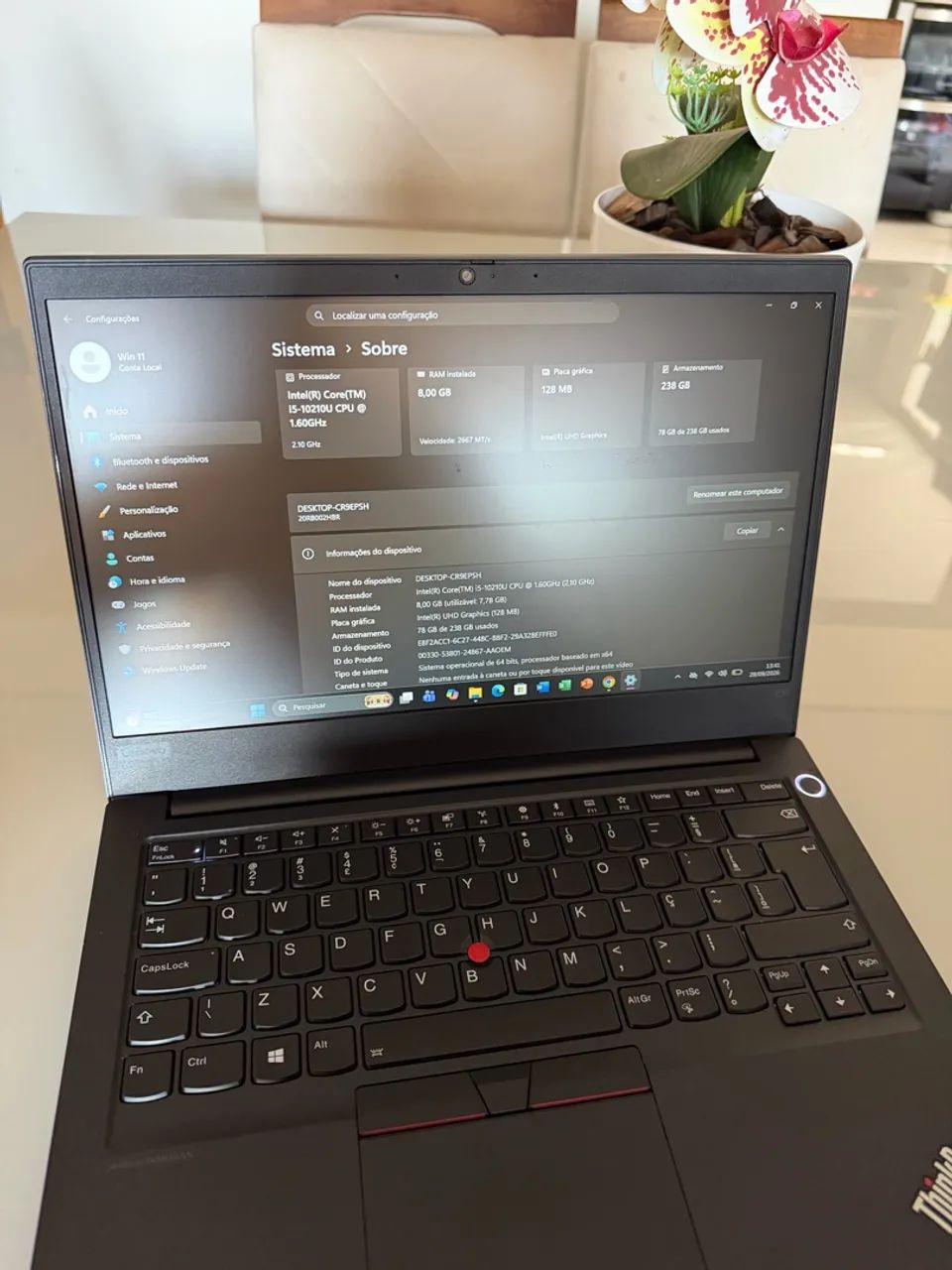 Notebook Lenovo ThinkPad E14 - Intel Core i5 / 8GB RAM / SSD 256GB / Windows 11 - Foto 3