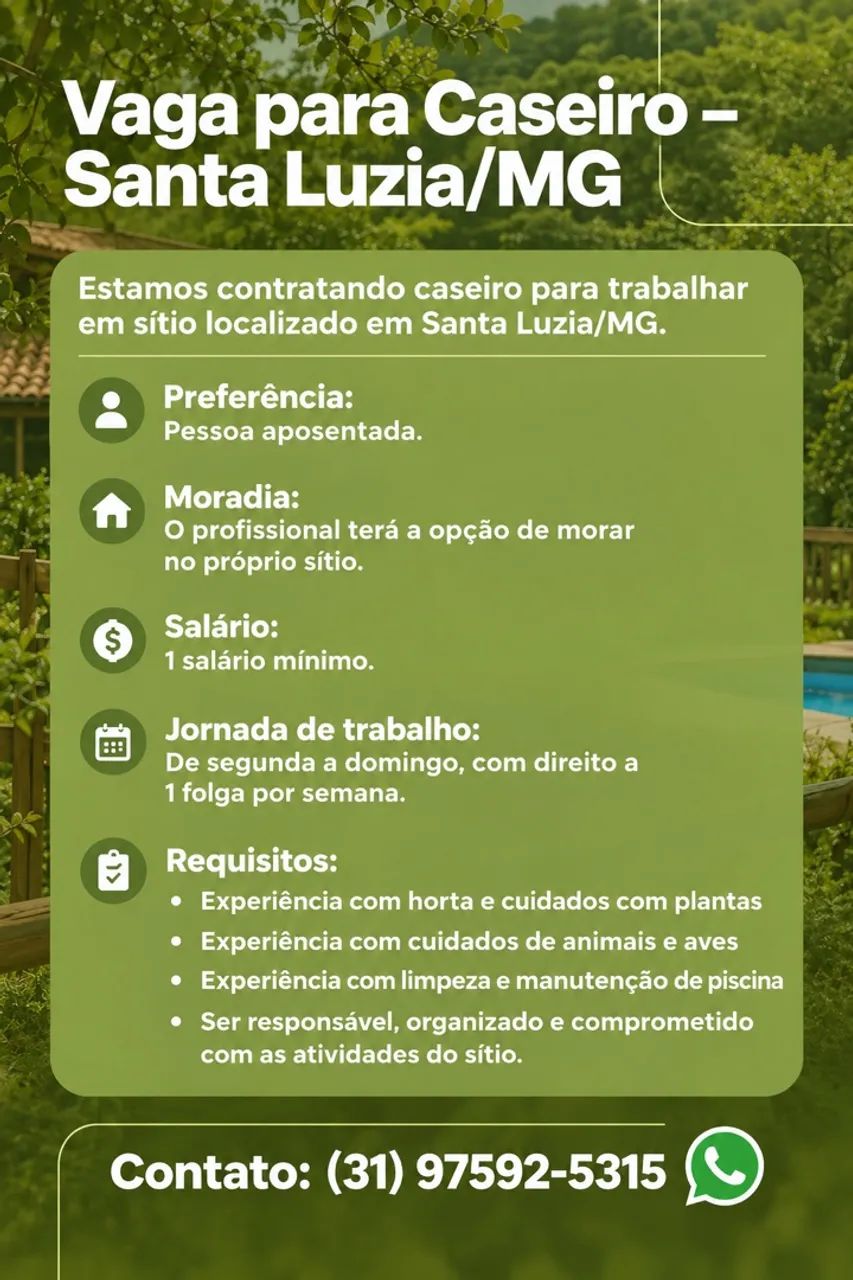 Vaga Caseiro MG 