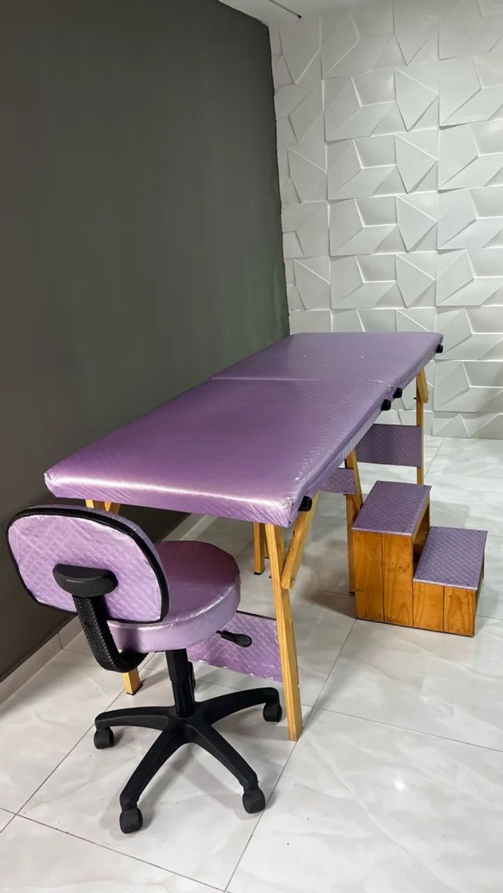 Kit para estética - cadeira + escadinha