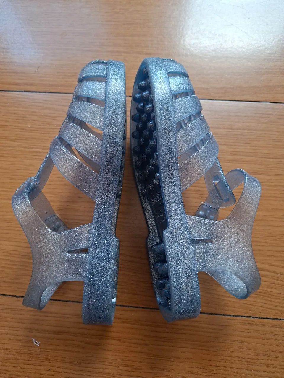 Sandália Mini Melissa Azul com gliter  - Foto 3