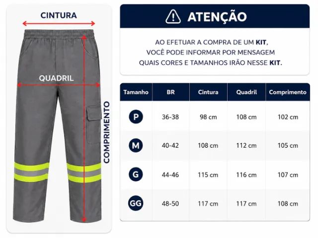 Calca brim com refletivo para empresa em geral  - Foto 5