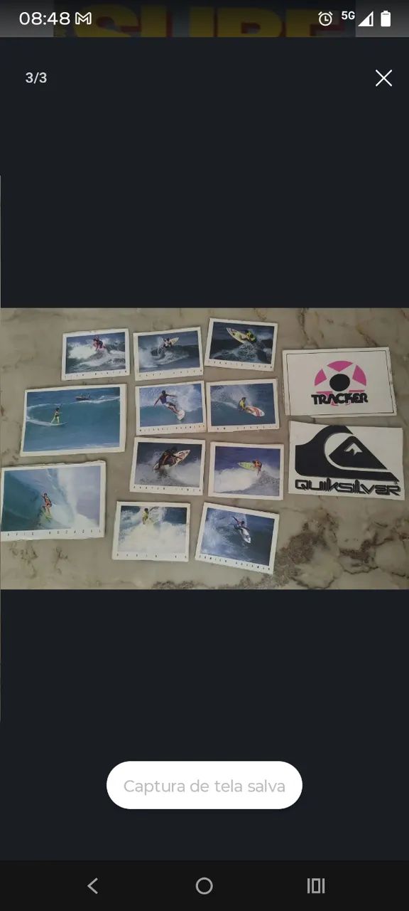 Figurinhas álbum surf 1987
