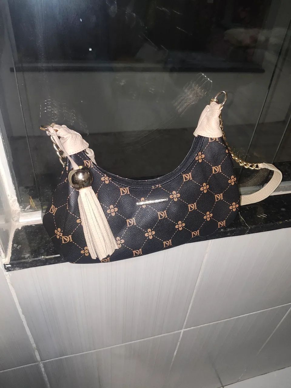Bolsa Di Marlys marrom couro legítimo - Foto 2