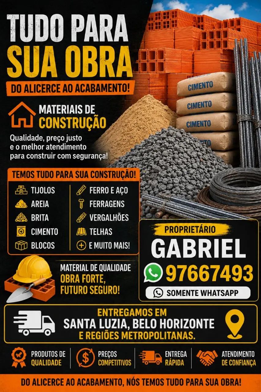 Promoção de materiais de construção!!!!