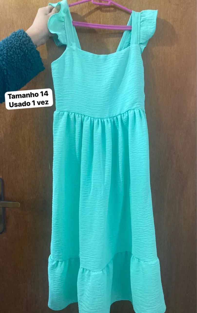 Vestido infantil verde 