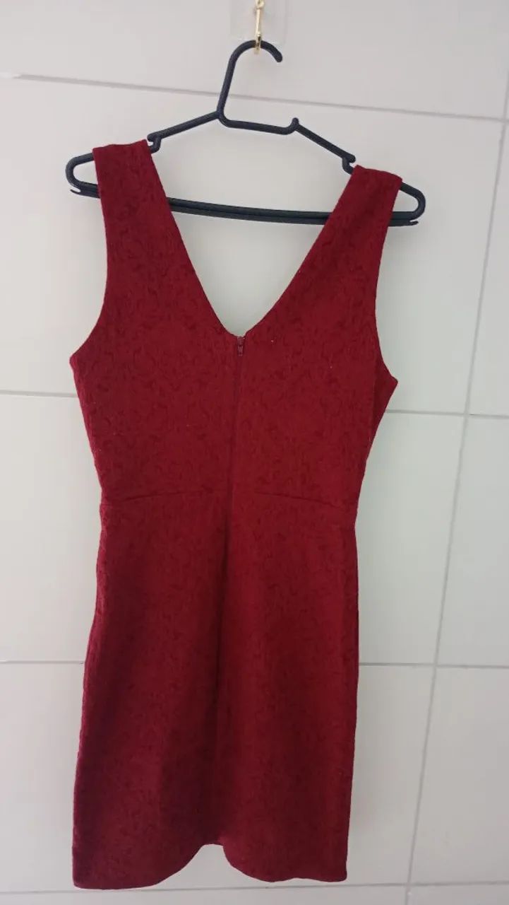 Vestido Vinho vinho com lycra - Foto 2