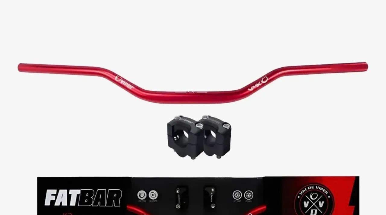 Guidão para moto baixo com mesa fatbar