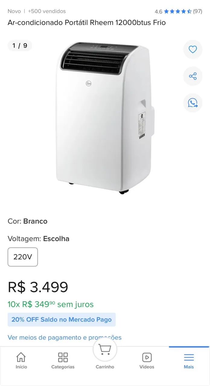 Ar condicionado portátil 