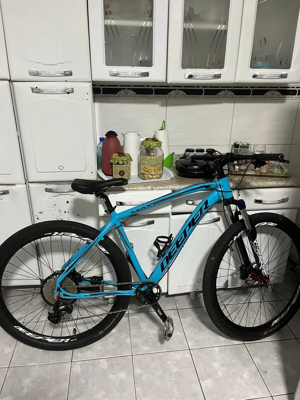 bicicleta deeper aro 29 montada 
