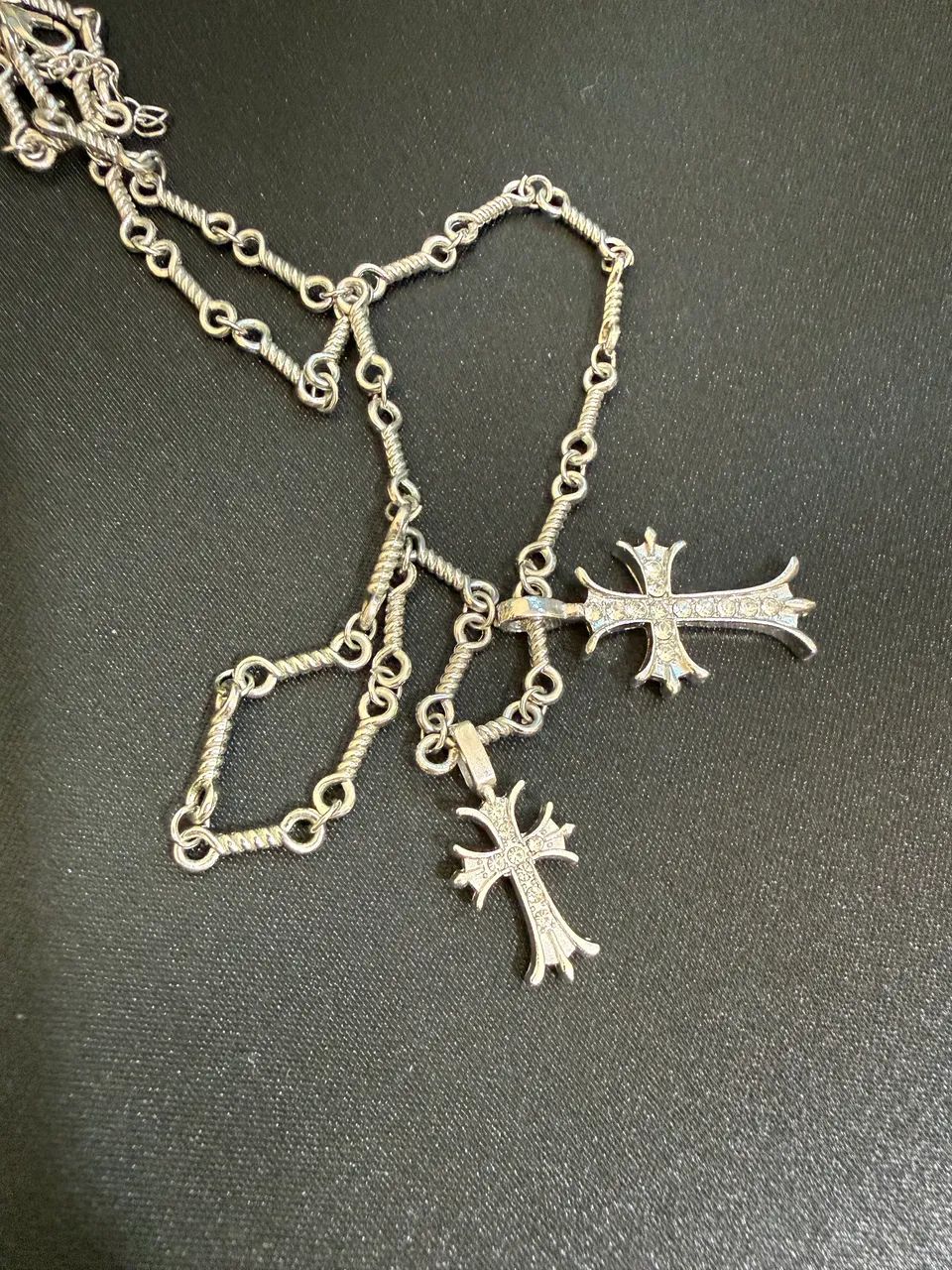 Corrente chrome hearts cravejada com zircônia - Foto 2