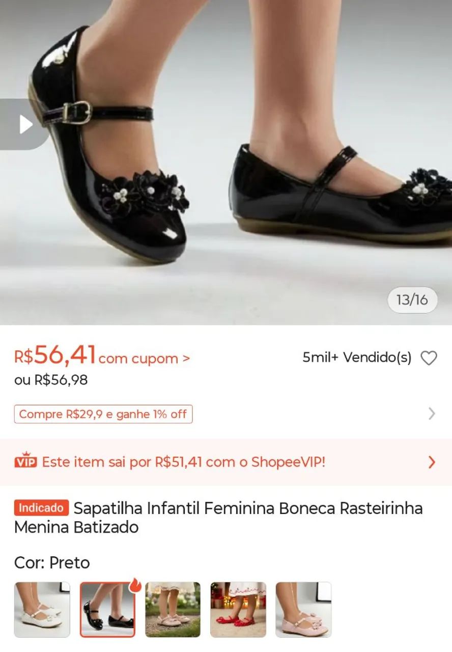 Sapatinho número 31/32