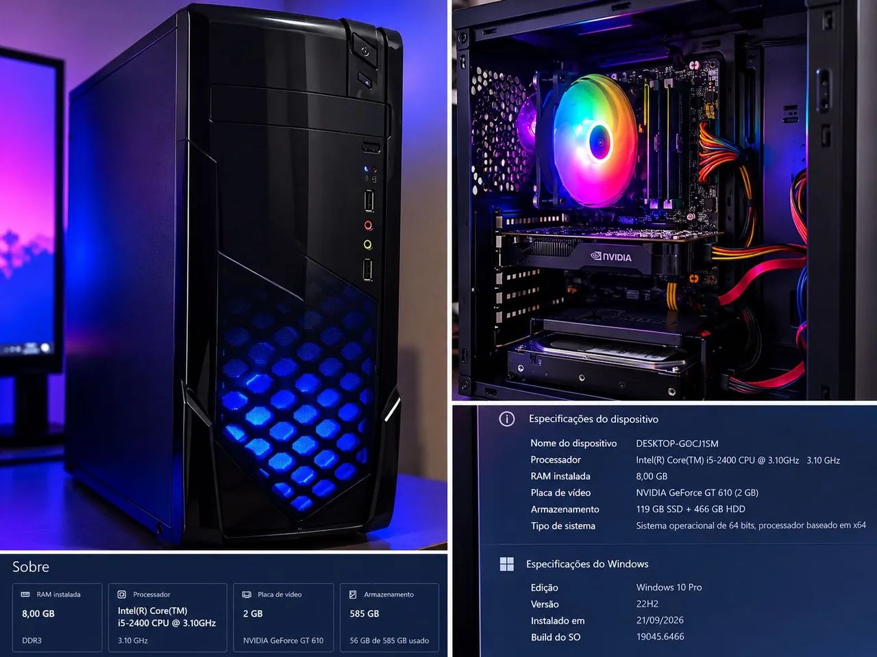 PC Intel Core i5 | 8GB RAM | SSD + HD | GeForce 2GB