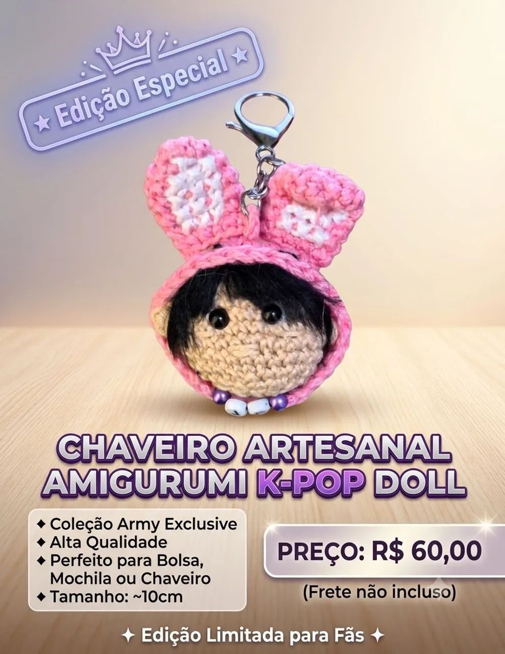 Chaveiros Kpop Doll Artesanal