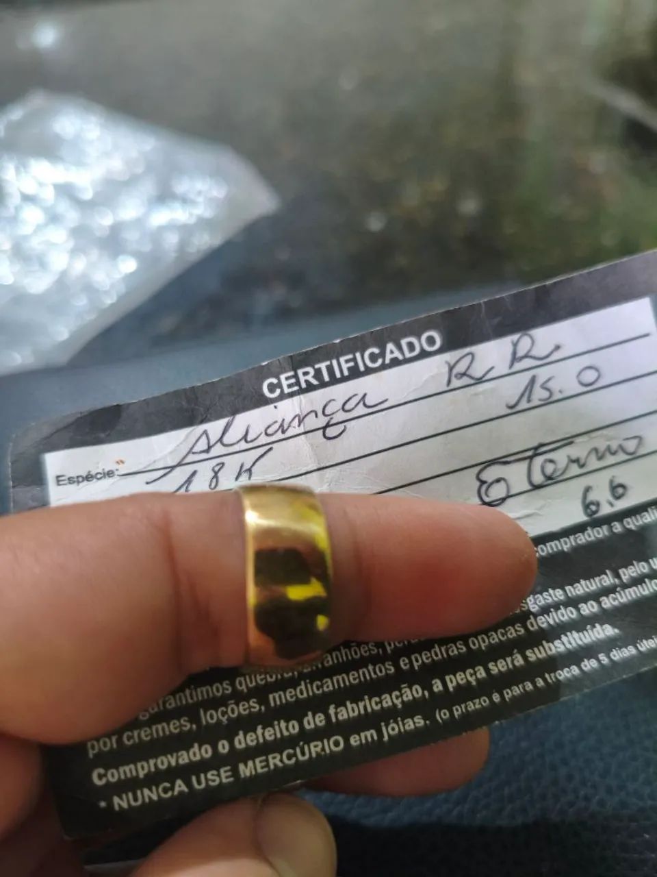 Aliança de Ouro 18k 6.6 gramas - Foto 3