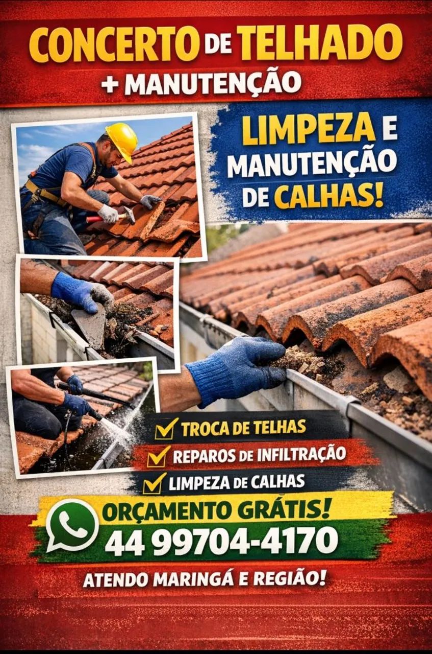 Concerto e manutenção de telhados