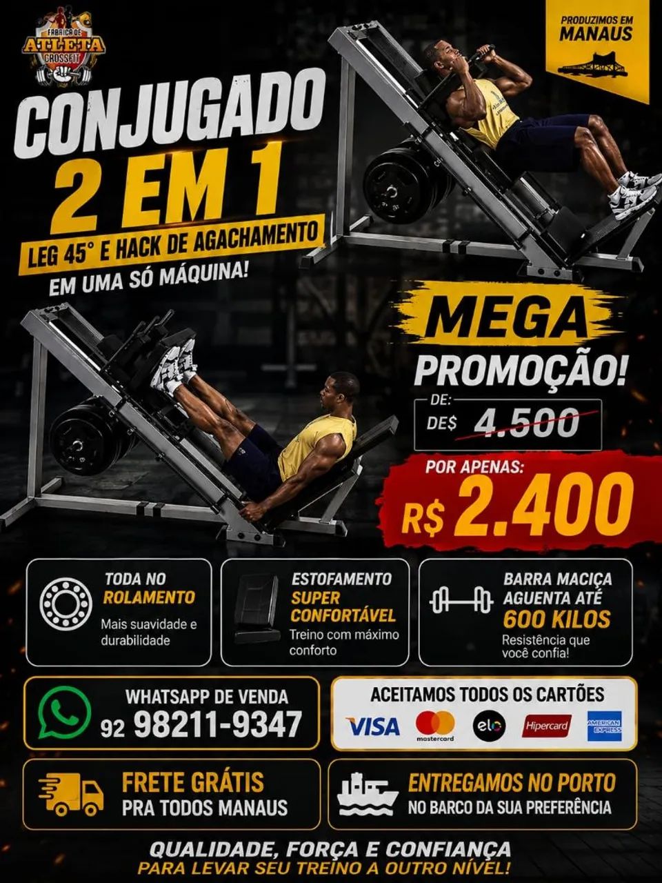 FABRICANTE CONJUGADO 2 EM 1 ( LEG E HACK $ 2.400