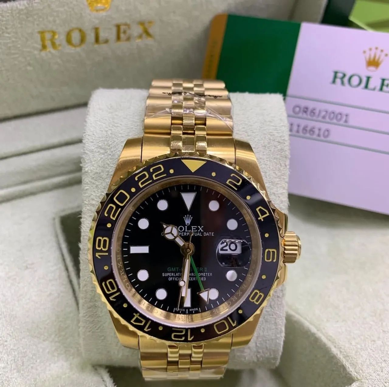 Relógio Rolex GMT-Master II - Preto e Dourado - Foto 3