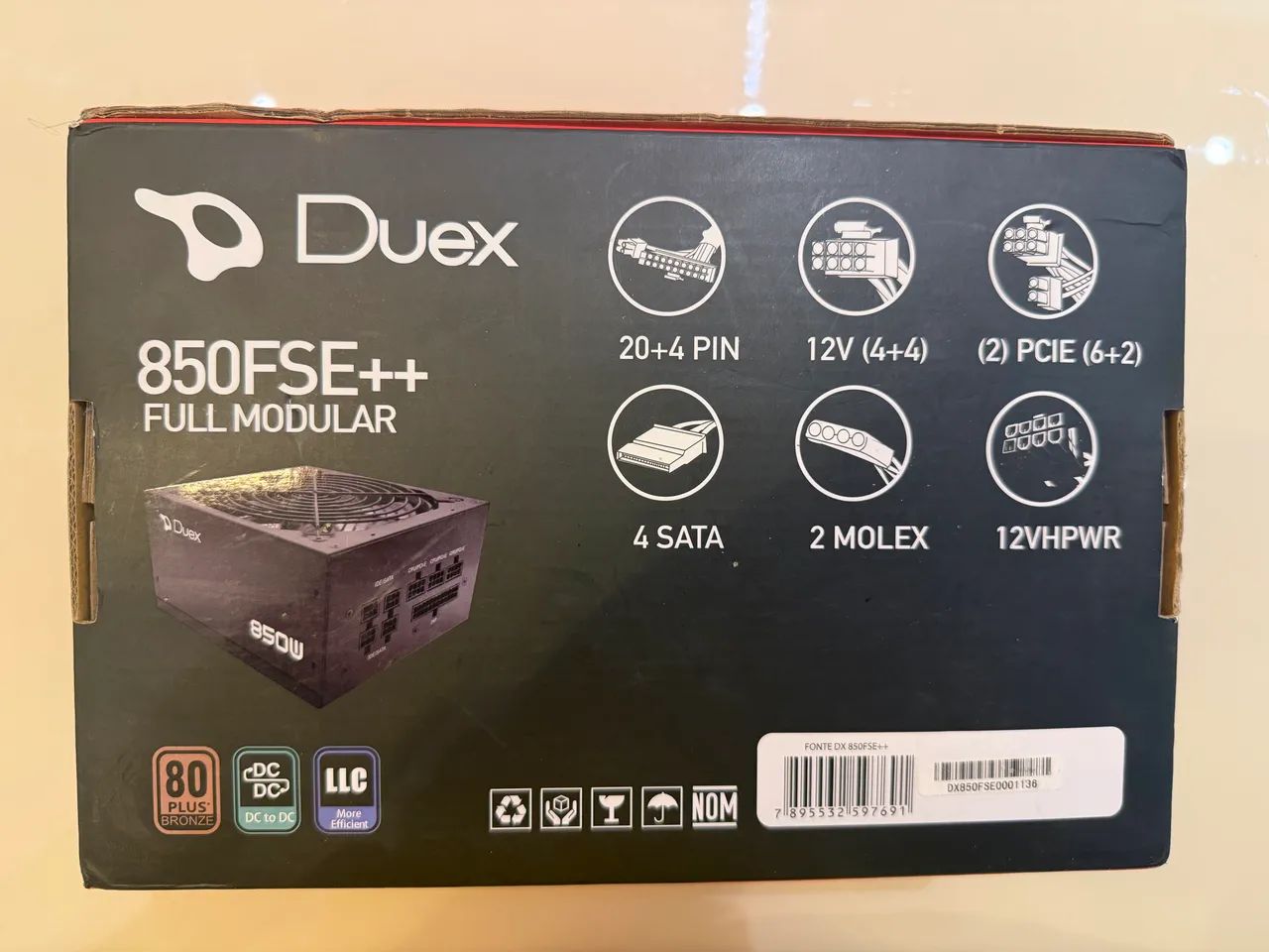 Fonte ATX Duex 850W 80 Plus Bronze Modular - Foto 2