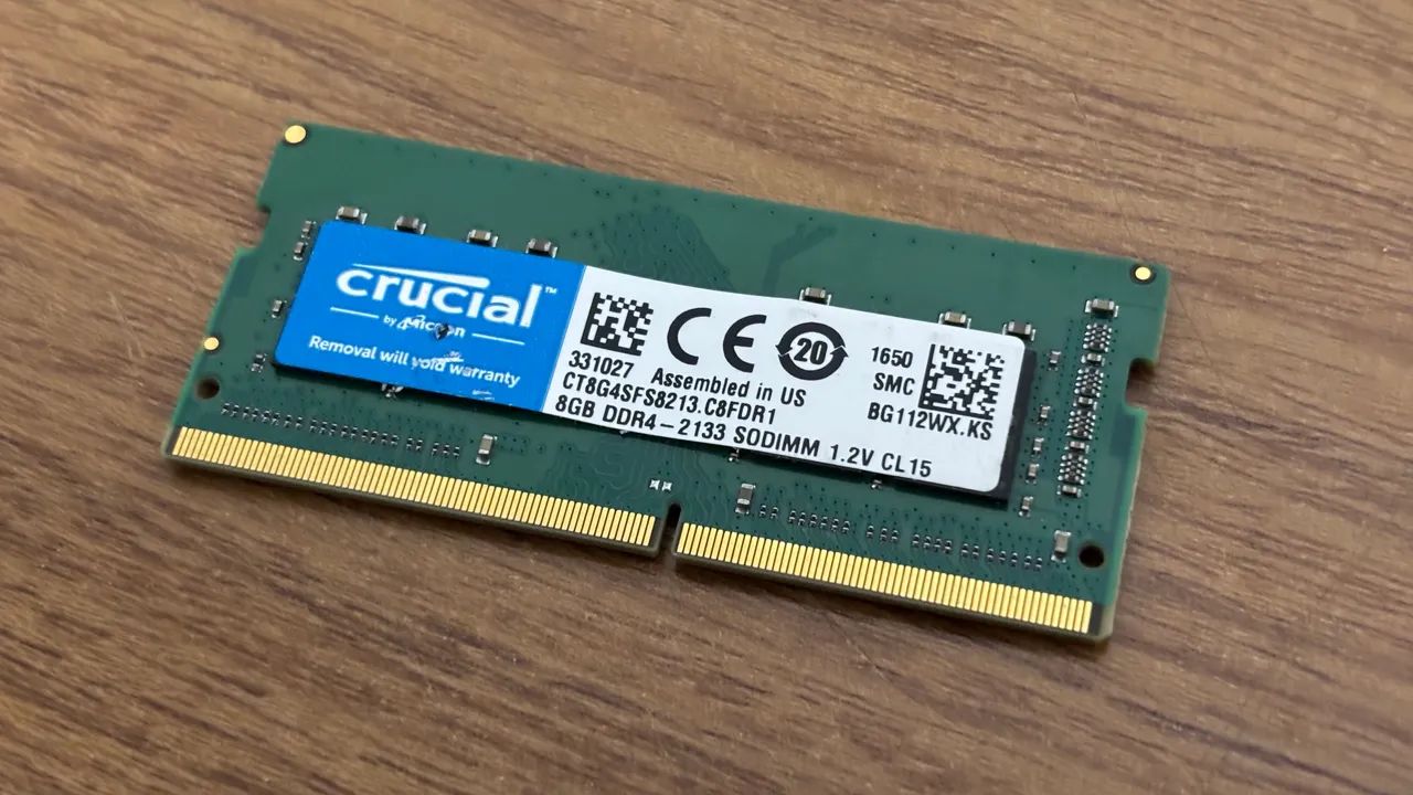 Memoria ram 8gb ddr4 de 2133 Crucil - excelente estado e testada